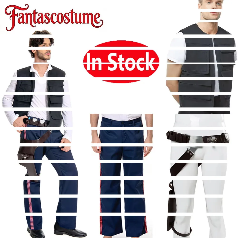 Han Solo Cosplay Costume TV Space Battle Disguise Adult Men Uniform Shirt Vest Pants Belt Outfits Halloween Carnival Party Cloth
Han Solo Cosplay Costume TV Space Battle Disguise Adult Men Uniform Shirt Vest Pants Belt Outfits Halloween Carnival Party Cloth
