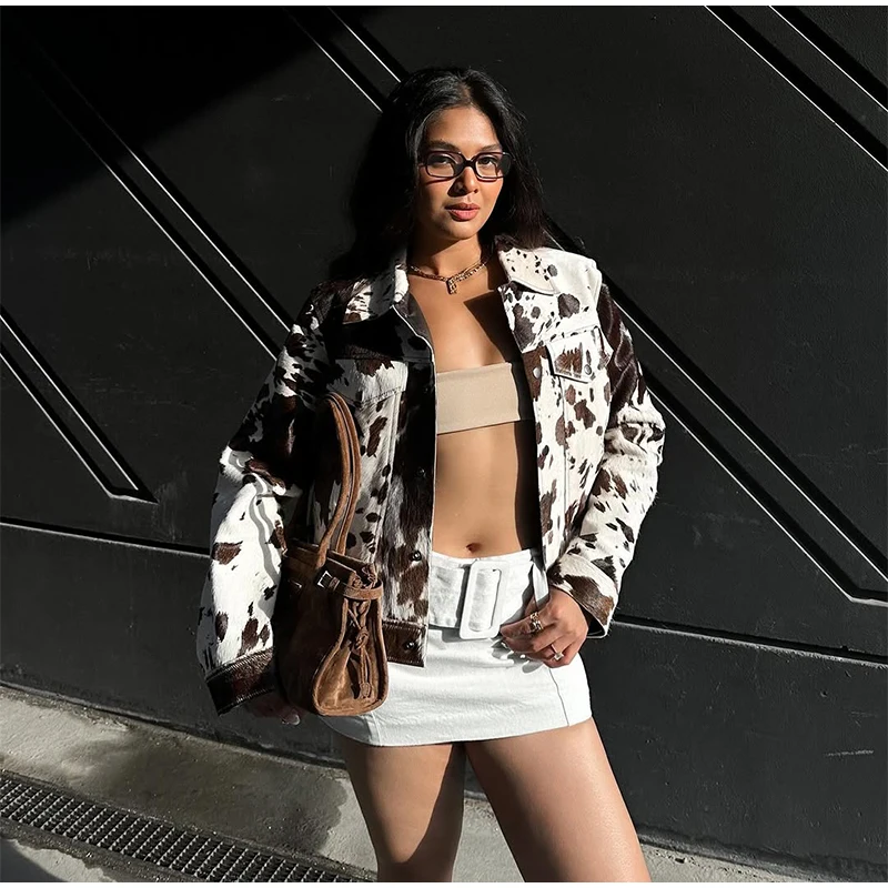 Повседневный женский жакет с лацканами, с коровьим принтом, с длинными рукавами, на одной пуговице, укороченный, верхняя одежда
Повседневный женский жакет с лацканами, с коровьим принтом, с длинными рукавами, на одной пуговице, укороченный, верхняя одежда