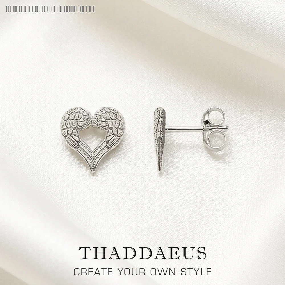Stud Earrings Winged Heart Europe Style Glam Fine Jewerly For Women Romantic Gift In Real 925 Sterling Silver,Super Deals
Stud Earrings Winged Heart Europe Style Glam Fine Jewerly For Women Romantic Gift In Real 925 Sterling Silver,Super Deals