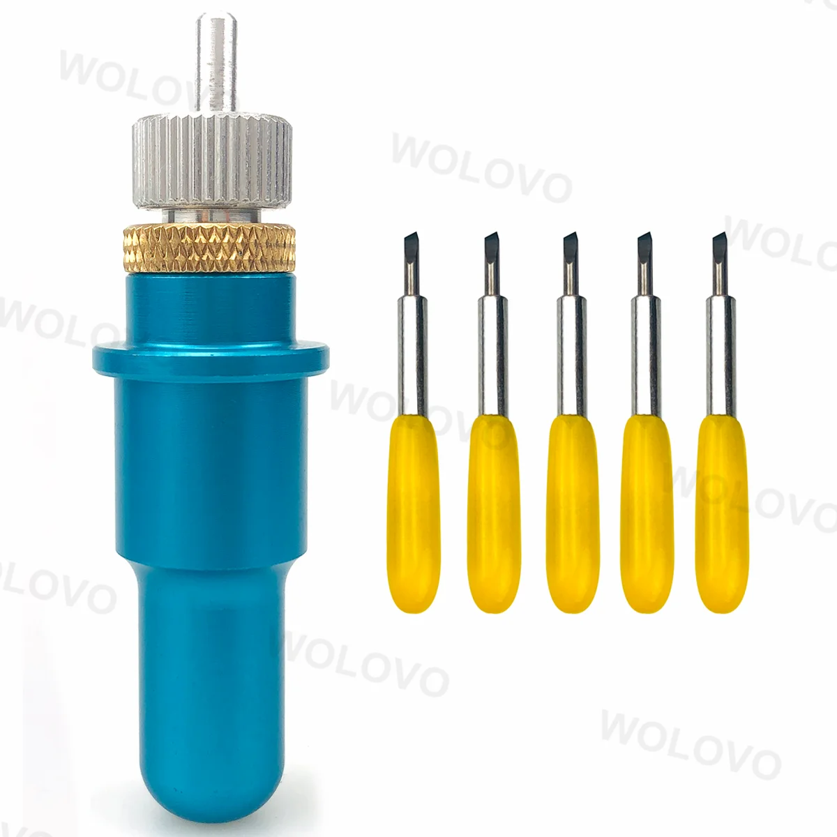 5pcs 30 Deg Blades and 1pc Blade Holder Housing for Graphtec Silhouette Cameo 3 2 1 Portrait 1 2 Adjustable Cutting Depth Blue
5pcs 30 Deg Blades and 1pc Blade Holder Housing for Graphtec Silhouette Cameo 3 2 1 Portrait 1 2 Adjustable Cutting Depth Blue