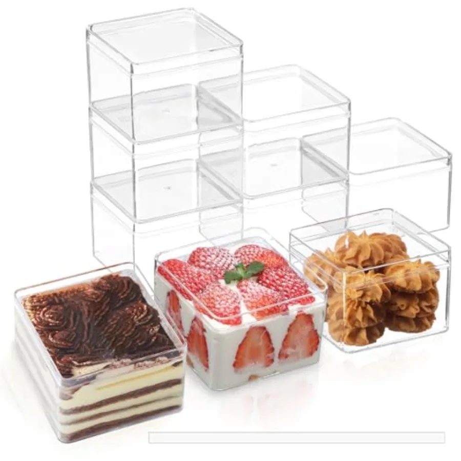 Pack 15OZ Square Clear Plastic Dessert Cups with Lids and Stickers Disposable Fruit Cups for DessertTiramisu container with lid
Pack 15OZ Square Clear Plastic Dessert Cups with Lids and Stickers Disposable Fruit Cups for DessertTiramisu container with lid