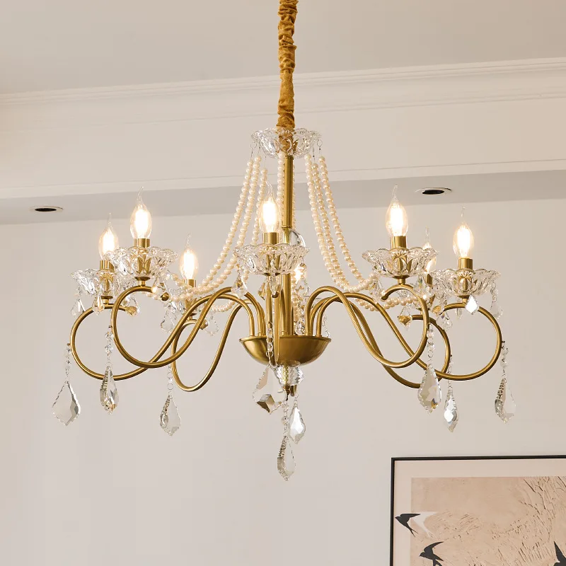 European Crystal Chandelier, Retro Living room Light, French Candle Light, Black Restaurant Light, High-end Bedroom Light
European Crystal Chandelier, Retro Living room Light, French Candle Light, Black Restaurant Light, High-end Bedroom Light