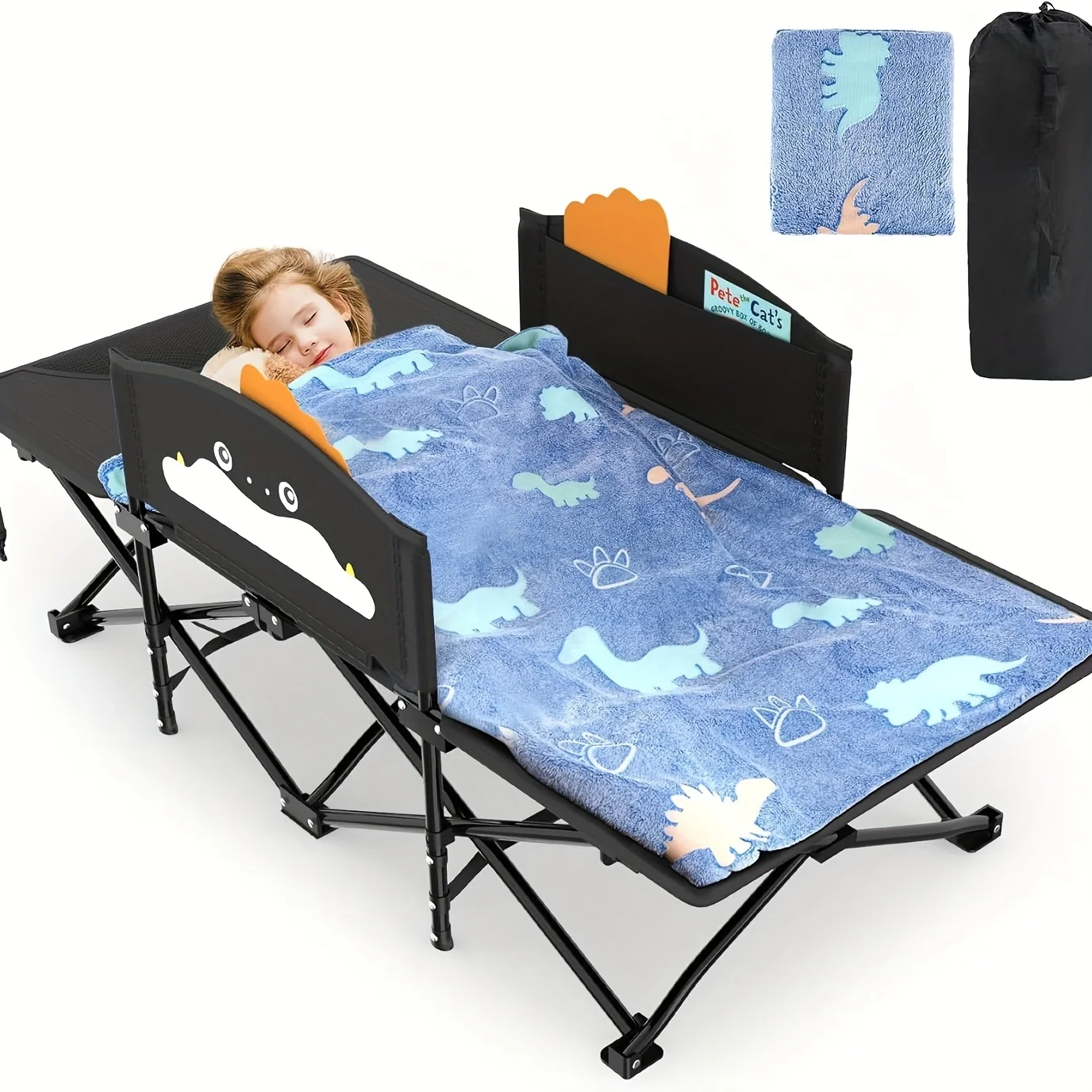 Portable Camping Bed Designed for Outdoor Use, Featuring a Cute Cartoon Handrail And a Cozy Blanket (5Ft X 4Ft), with an Extended Length of 56 Inches And a Robust Support Capacity of 330 Lbs
Portable Camping Bed Designed for Outdoor Use, Featuring a Cute Cartoon Handrail And a Cozy Blanket (5Ft X 4Ft), with an Extended Length of 56 Inches And a Robust Support Capacity of 330 Lbs