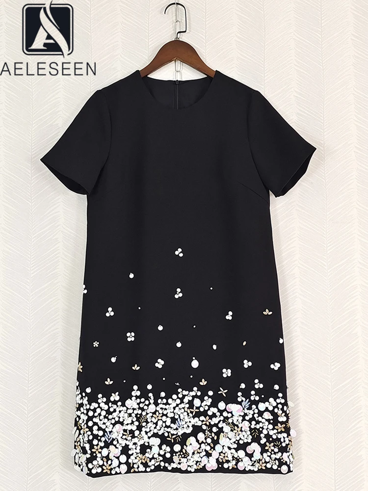 AELESEEN High Street Sequined Dress Women Summer Short Sleeve Black Beige Beading Crystal Embroidery Casual Mini Holiday
AELESEEN High Street Sequined Dress Women Summer Short Sleeve Black Beige Beading Crystal Embroidery Casual Mini Holiday