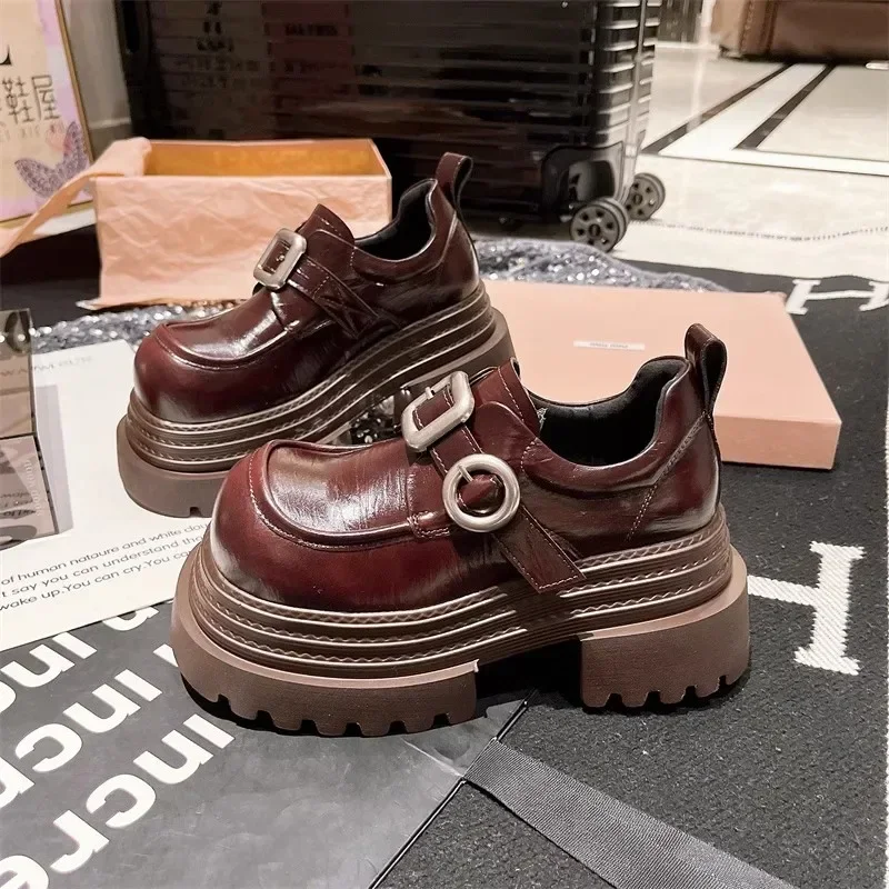2025 Trend Fad Spring Sneakers Women Platform Loafers Shoes High Heels Buckle Shoes Leather Walking New Dress Mujer De Zapatilas
2025 Trend Fad Spring Sneakers Women Platform Loafers Shoes High Heels Buckle Shoes Leather Walking New Dress Mujer De Zapatilas
