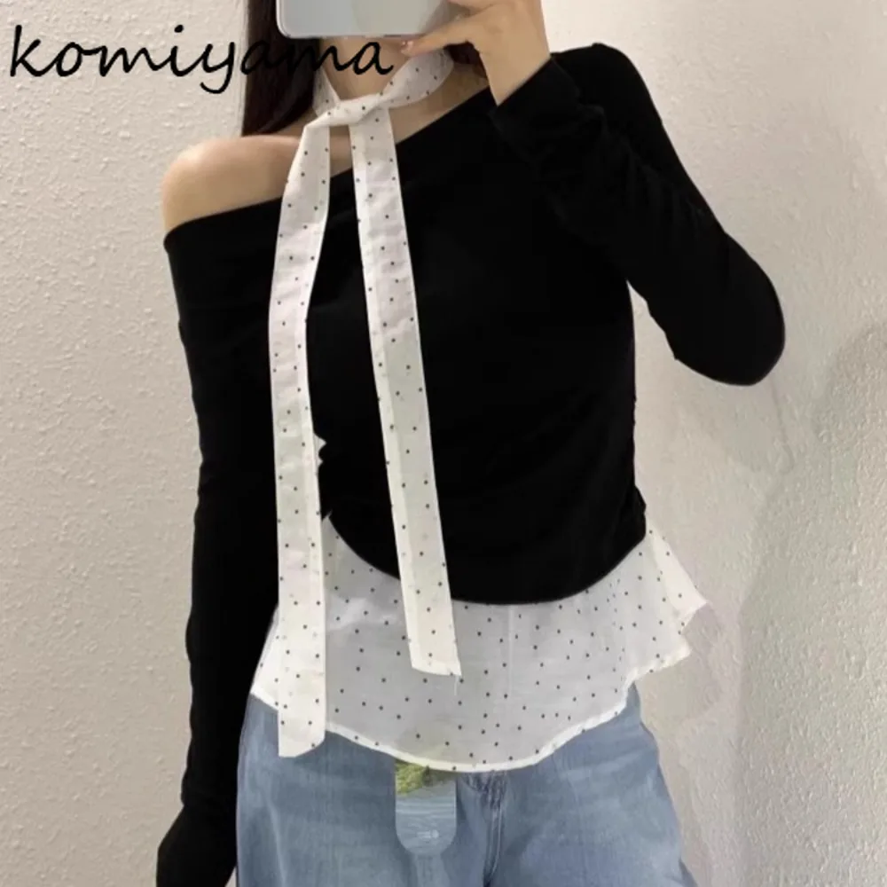 Футболки из двух предметов на шнуровке Ropa De Mujer с контрастным крапком, женские футболки с длинными рукавами, Roupas, осень 2022, новая одежда, модные топы
Футболки из двух предметов на шнуровке Ropa De Mujer с контрастным крапком, женские футболки с длинными рукавами, Roupas, осень 2022, новая одежда, модные топы