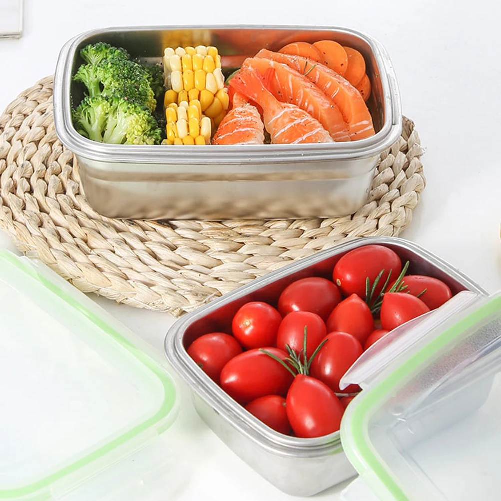 2Pcs Stainless Steel Lunch Box Portable Sealing Food Carrier for School Work Picnic Camping 550ml 350ml
2Pcs Stainless Steel Lunch Box Portable Sealing Food Carrier for School Work Picnic Camping 550ml 350ml