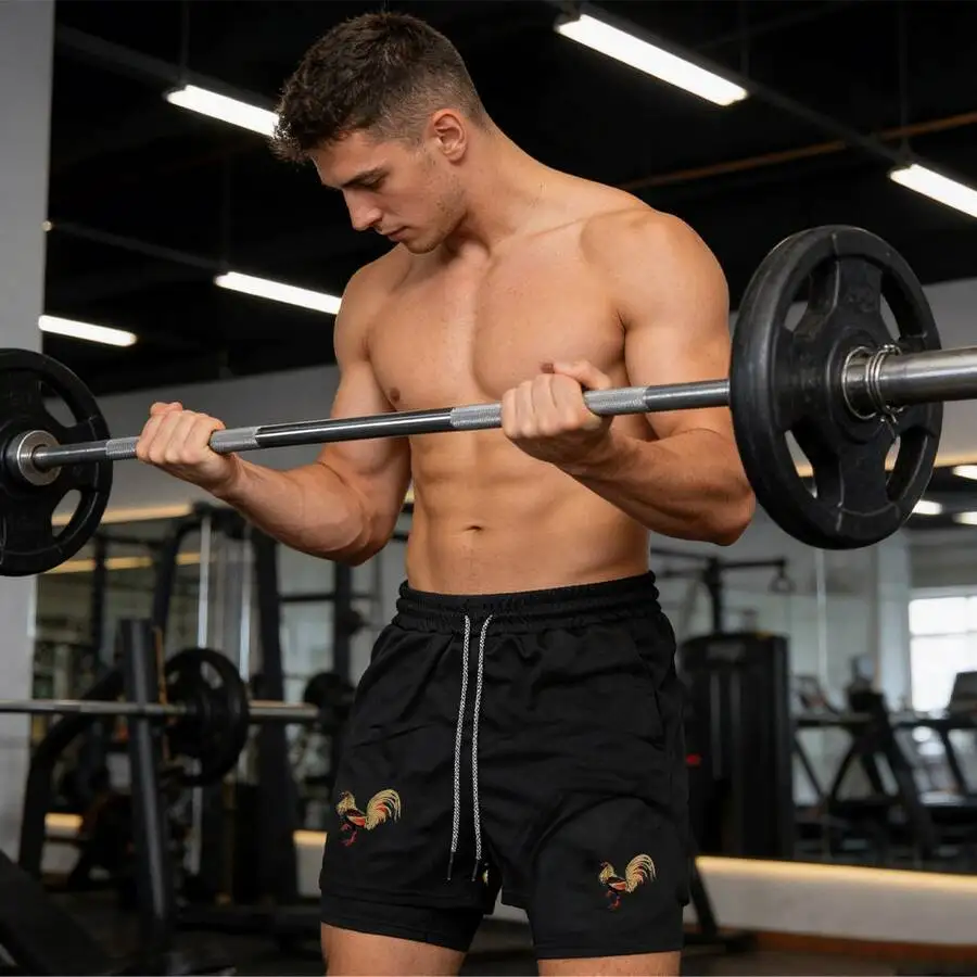 Mens Rooster Print 2-In-1 Sports Shorts Breathable Quick Dry Gym Workout Running Shorts
Mens Rooster Print 2-In-1 Sports Shorts Breathable Quick Dry Gym Workout Running Shorts