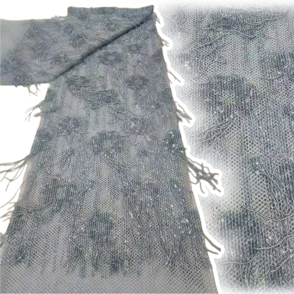 Кружевная ткань с пайетками и бахромой, красная, французская, нигерийская, для свадебных и праздничных платьев, 2026, 2182
Кружевная ткань с пайетками и бахромой, красная, французская, нигерийская, для свадебных и праздничных платьев, 2026, 2182