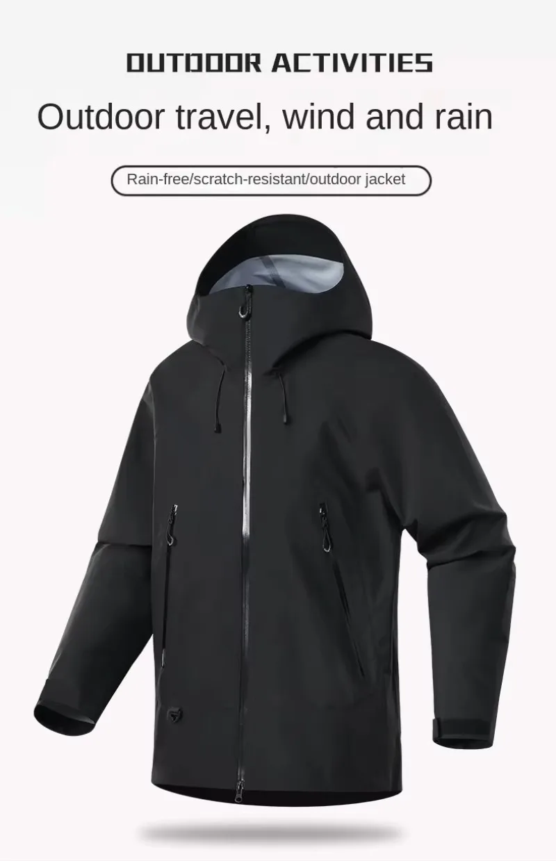 Hooded hard shell jacket windproof and waterproof outdoor mountaineering sports jacket for men and women can be customized LOGO
Hooded hard shell jacket windproof and waterproof outdoor mountaineering sports jacket for men and women can be customized LOGO