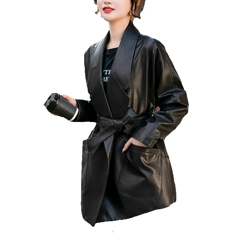 New Sheepskin Windbreaker Women's Spring Genuine Leather Coat Korean Loose Wide Edition Long Coat
New Sheepskin Windbreaker Women's Spring Genuine Leather Coat Korean Loose Wide Edition Long Coat