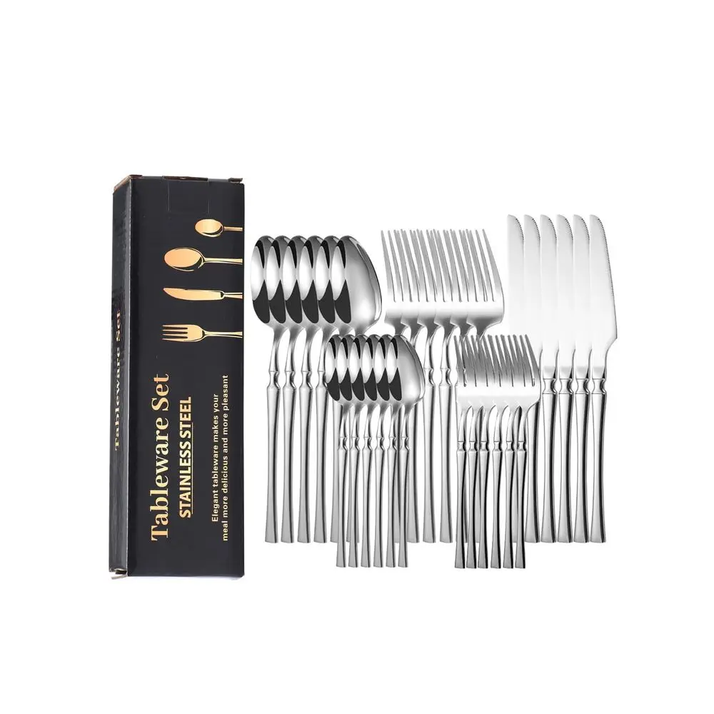 30 40pcs Stainless Steel Cutlery Set, Knife Fork Spoon Flatware Set, Western Style Tableware Set, Suitable For Home Kitchen, Re
30 40pcs Stainless Steel Cutlery Set, Knife Fork Spoon Flatware Set, Western Style Tableware Set, Suitable For Home Kitchen, Re