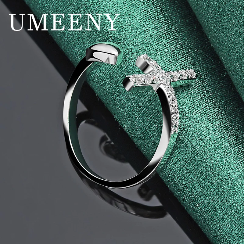 Fashion 925 Sterling Silver Open Heart Shaped Cross Ring Women Personalized Jewelry Gift Party Accessories
Fashion 925 Sterling Silver Open Heart Shaped Cross Ring Women Personalized Jewelry Gift Party Accessories