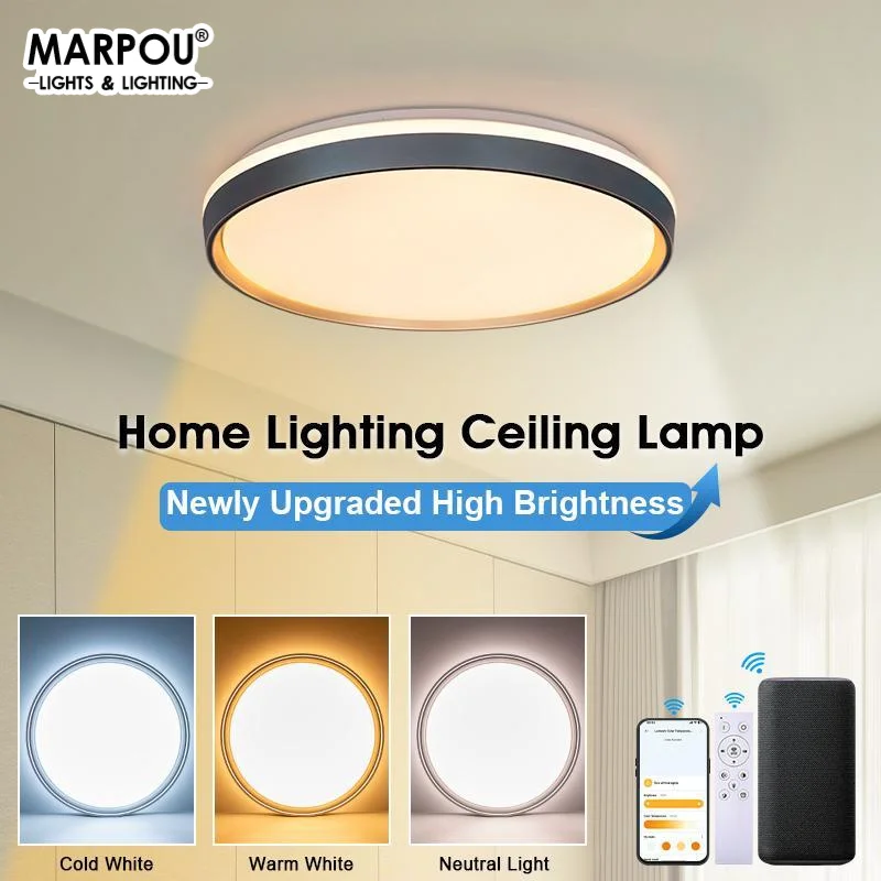 Smart LED Ceiling Light 3 Colors Dimmable App Voice Remote Control Simple Round Ceiling Lamp 360° Lighting Eye Protection Home
Smart LED Ceiling Light 3 Colors Dimmable App Voice Remote Control Simple Round Ceiling Lamp 360° Lighting Eye Protection Home