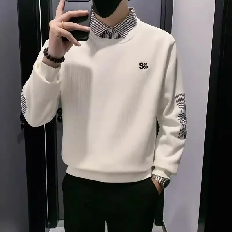 LIBIELIY Fashion Lapel Striped Letter Fake Two Pieces Sweatshirts Men's Clothing 2024 Autumn New Loose Korean Tops Casual Sweats
LIBIELIY Fashion Lapel Striped Letter Fake Two Pieces Sweatshirts Men's Clothing 2024 Autumn New Loose Korean Tops Casual Sweats