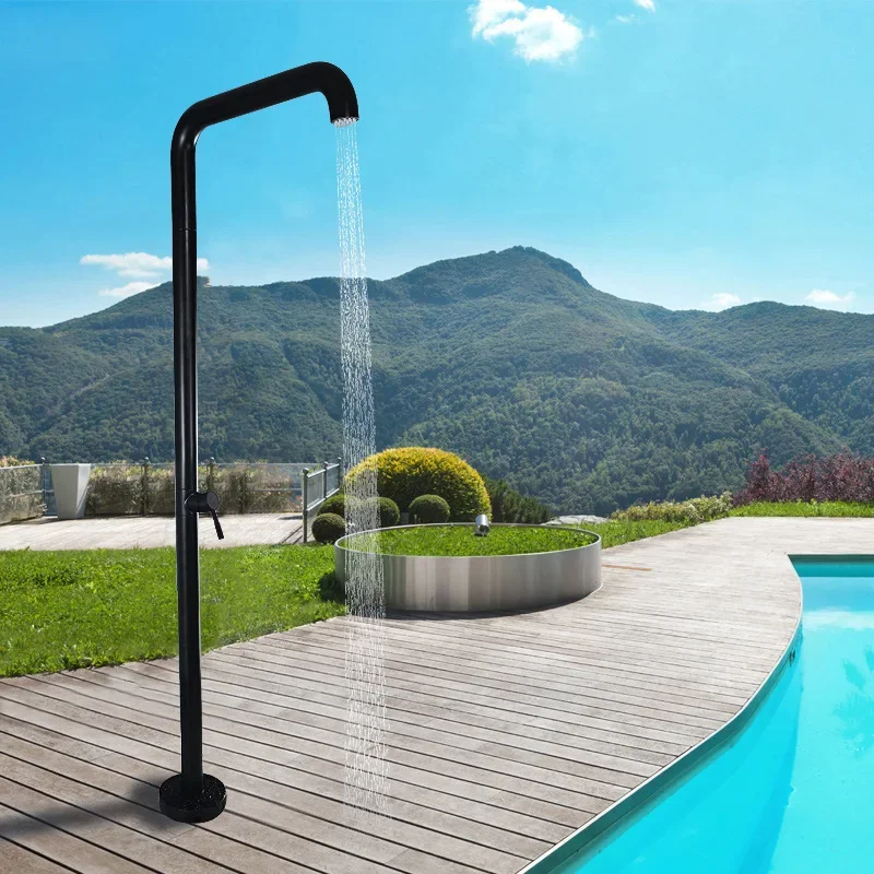 Black outdoor floor standing shower poolside beach bathhouse shower column faucet HW1002
Black outdoor floor standing shower poolside beach bathhouse shower column faucet HW1002