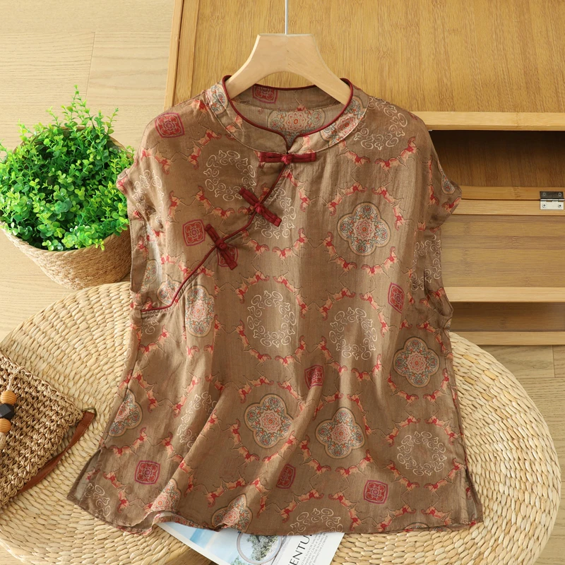 High-End plus Size Women's Cotton Linen Base Shirt Summer New Loose Button-Up Top Artistic Commute Style Regular Length Sleeve
High-End plus Size Women's Cotton Linen Base Shirt Summer New Loose Button-Up Top Artistic Commute Style Regular Length Sleeve
