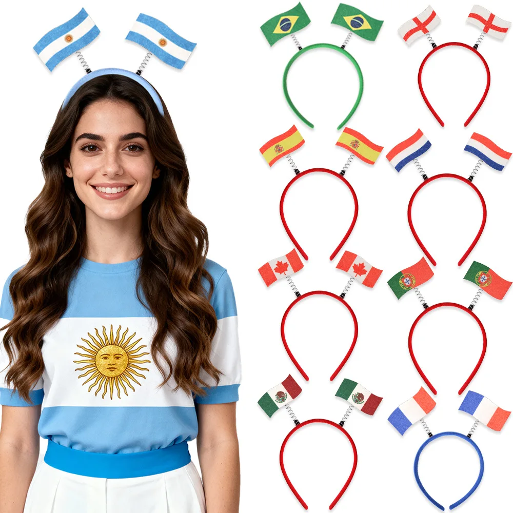 Diadema con la bandera de los países participantes en el Mundial de EE. UU., Canadá y México, accesorio para aficionados, decora
Diadema con la bandera de los países participantes en el Mundial de EE. UU., Canadá y México, accesorio para aficionados, decora