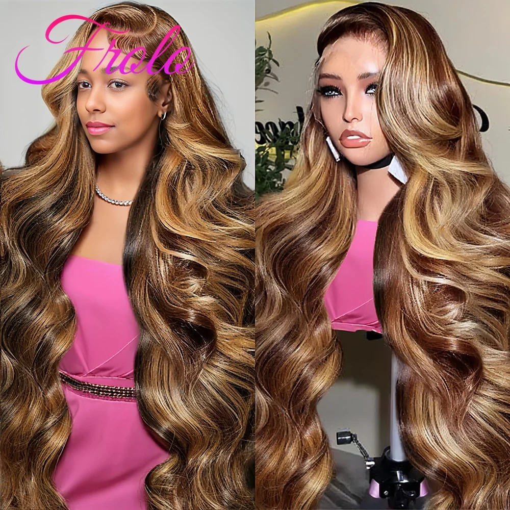 30 Inch Highlight Human Hair Wig 13x6 Hd Lace Frontal Wig Body Wave Human Hair Wig 4/27 Honey Blonde Ombre Colored Wig For Women
30 Inch Highlight Human Hair Wig 13x6 Hd Lace Frontal Wig Body Wave Human Hair Wig 4/27 Honey Blonde Ombre Colored Wig For Women