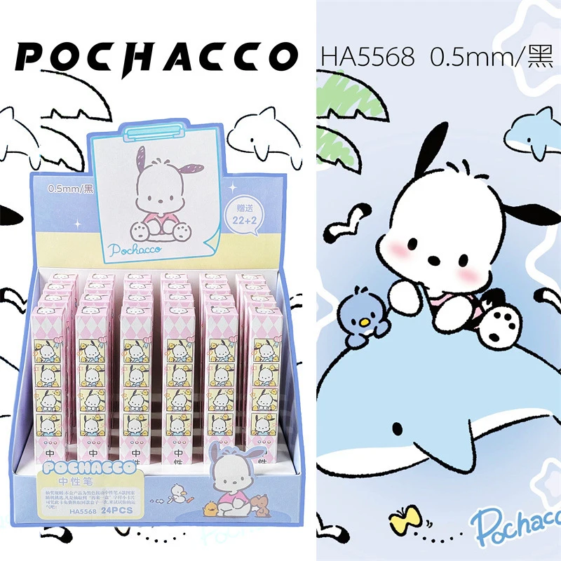 24pcs New Sanlio Pochacco Press Gel Pen Cartoon Cute Black Neutral Pen Student Writing Pen Children'S Gift
24pcs New Sanlio Pochacco Press Gel Pen Cartoon Cute Black Neutral Pen Student Writing Pen Children'S Gift