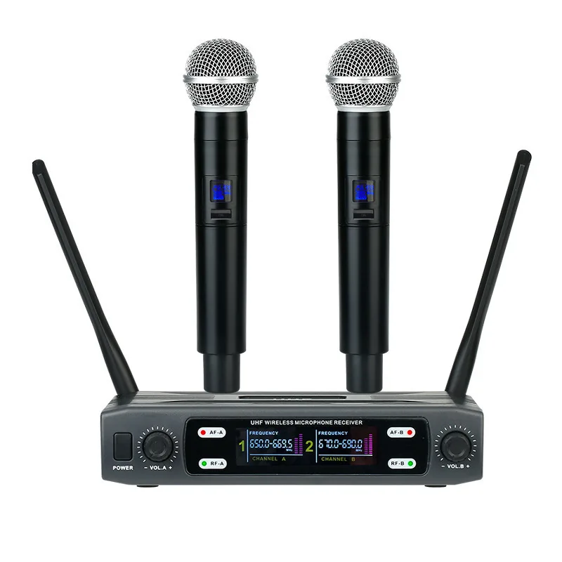 Wireless Dynamic Handheld Microphone One-To-Two Home Computer Karaoke Song Conference Stage Performance Professional Microphone
Wireless Dynamic Handheld Microphone One-To-Two Home Computer Karaoke Song Conference Stage Performance Professional Microphone