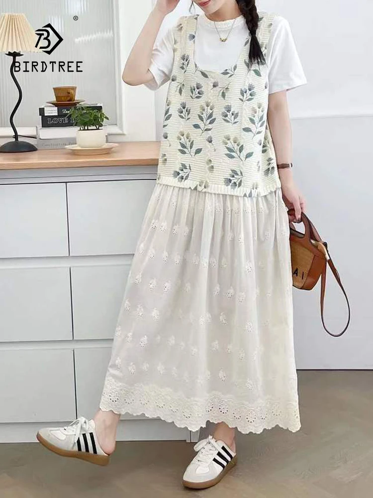 New 2025 Summer Cotton Sleeveless Knit Dresses, Women O Neck Lace Patchwork, Mori Girl Sweet Commute Loose Vest Dress D56762CC
New 2025 Summer Cotton Sleeveless Knit Dresses, Women O Neck Lace Patchwork, Mori Girl Sweet Commute Loose Vest Dress D56762CC