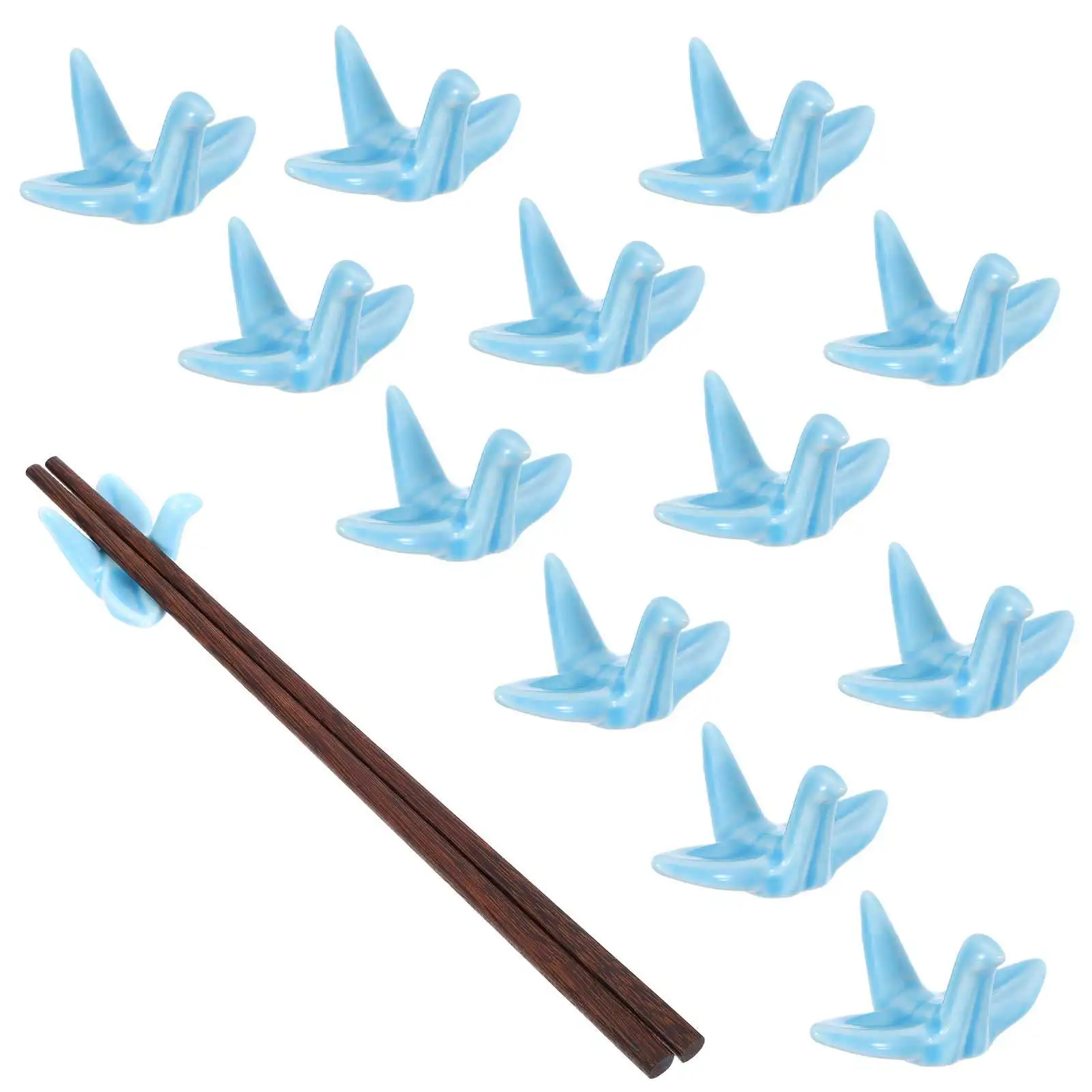 Набор из 12 цветных керамических подставок для палочек для еды с элегантным дизайном в виде журавля, украшение для стола для дома, свадьбы, торжества, синий цвет
Набор из 12 цветных керамических подставок для палочек для еды с элегантным дизайном в виде журавля, украшение для стола для дома, свадьбы, торжества, синий цвет