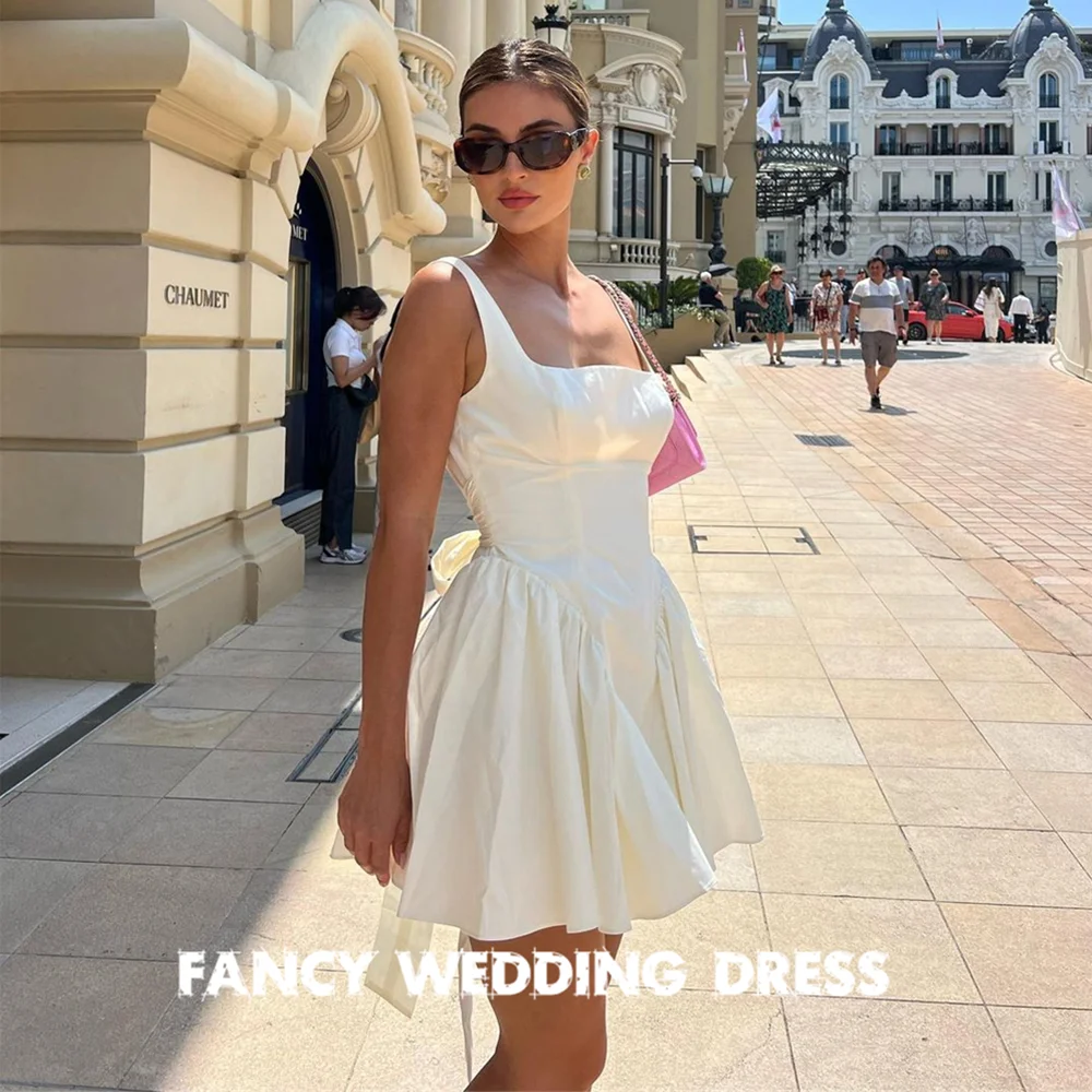 Fancy Simple Square Neck Taffeta Evening Dress Mini Short Sleeveless Saudi Arabia Women Dresses A Line Wedding Party Dresses
Fancy Simple Square Neck Taffeta Evening Dress Mini Short Sleeveless Saudi Arabia Women Dresses A Line Wedding Party Dresses