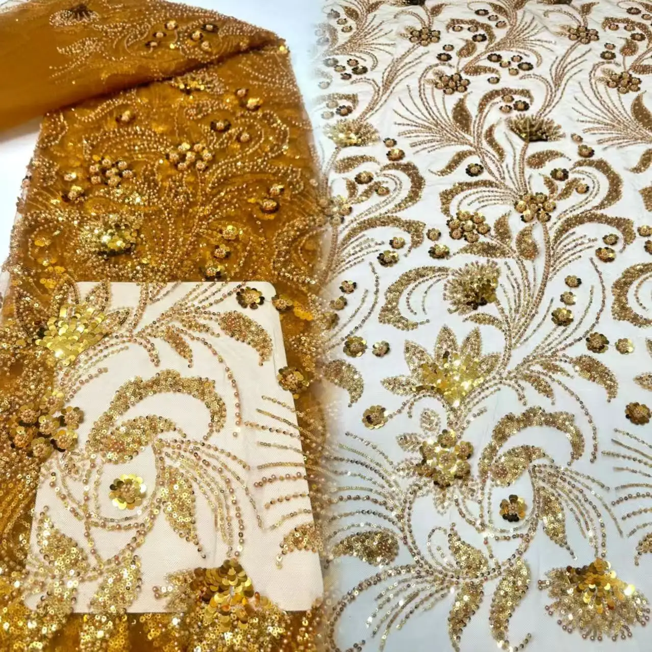 Wholesale 2026 Elegant African Tulle Embroidery Beaded Lace Fabric, Nigerian Sequins, Wedding Party Dress 5yards
Wholesale 2026 Elegant African Tulle Embroidery Beaded Lace Fabric, Nigerian Sequins, Wedding Party Dress 5yards