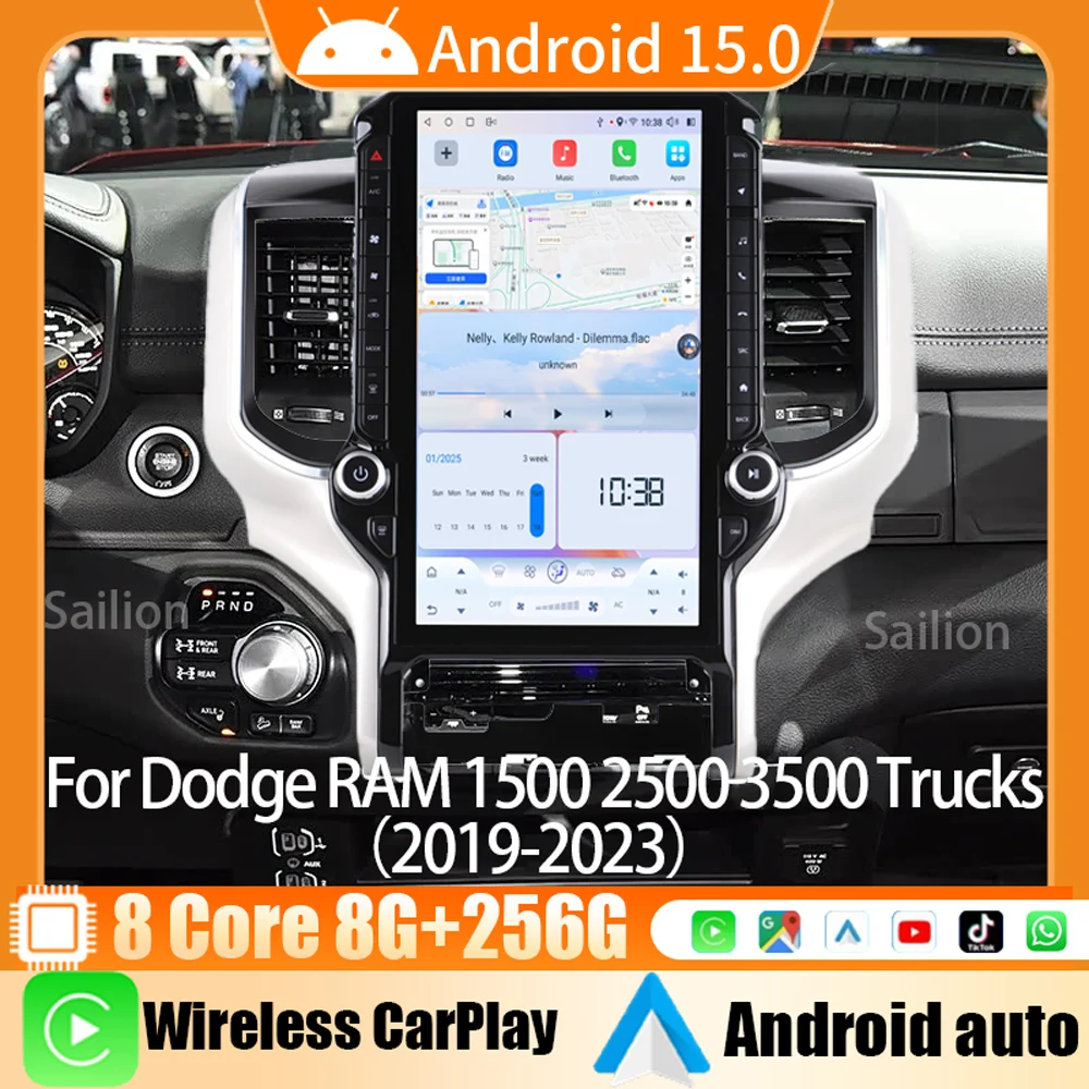 14.5"Wireless Carplay Android15 For Dodge RAM 1500 2500 3500 Trucks 2019-2023 Multimedia Player 360 Camera Stereo Audio GPS Navi
14.5"Wireless Carplay Android15 For Dodge RAM 1500 2500 3500 Trucks 2019-2023 Multimedia Player 360 Camera Stereo Audio GPS Navi