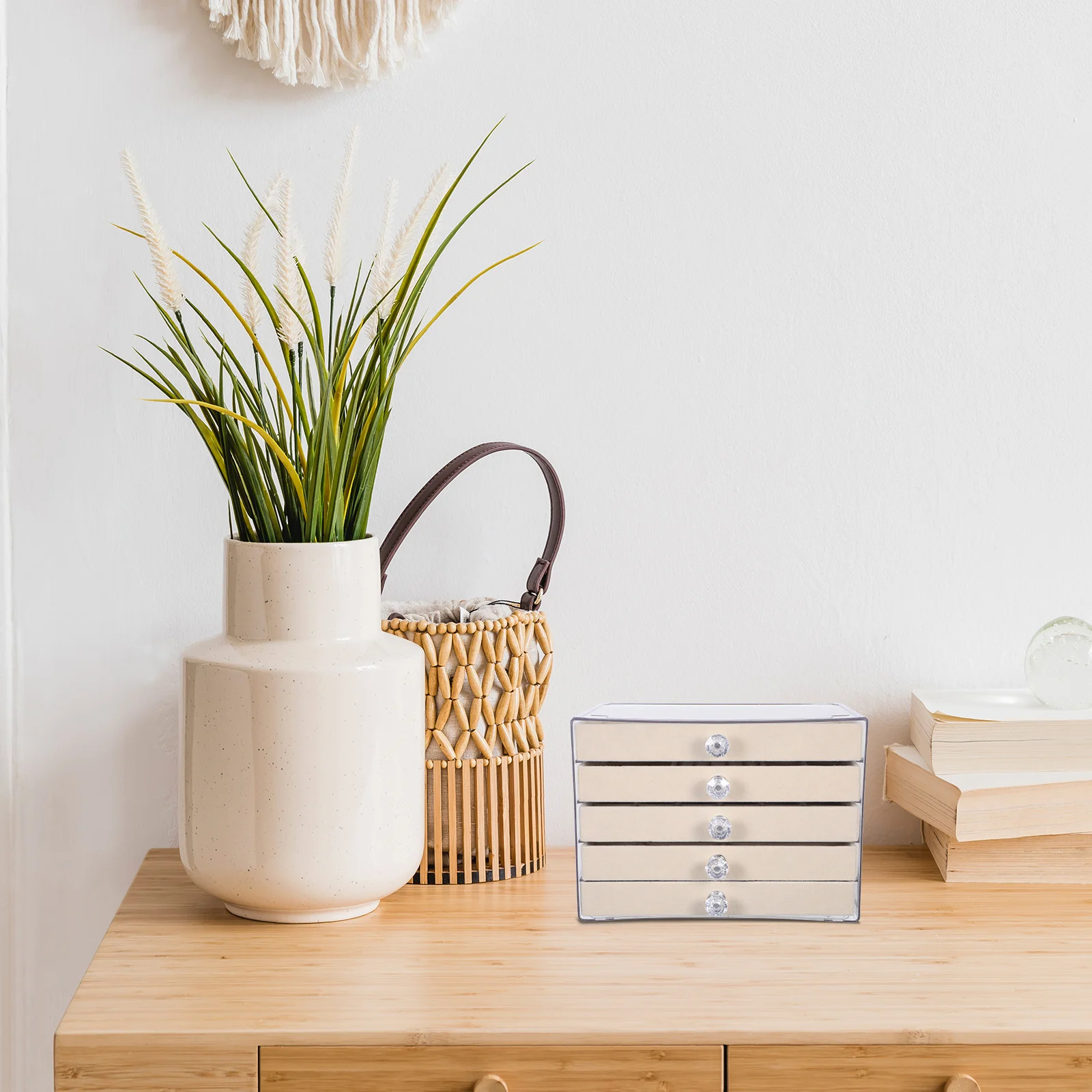 5-Tier Acrylic Jewelry Organizer Box Transparent Drawer-Style Storage With Lining For Necklaces Rings Earrings Bracelets Women
5-Tier Acrylic Jewelry Organizer Box Transparent Drawer-Style Storage With Lining For Necklaces Rings Earrings Bracelets Women