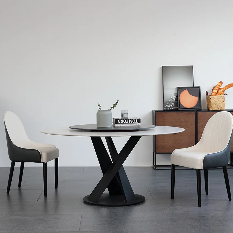 Italian Minimalist Round Dining Table Three-pronged Star Simple Modern Home Dining Table with Turntable Round Slate Dining Table
Italian Minimalist Round Dining Table Three-pronged Star Simple Modern Home Dining Table with Turntable Round Slate Dining Table