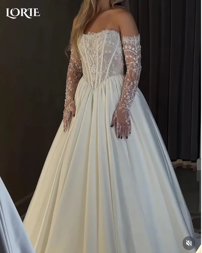 LORIE 3D Flowers Mermaid Wedding Dresses A-Line Lace Appliques Strapless Bridal Gown Princess Bride Dress Customized No GloveS
LORIE 3D Flowers Mermaid Wedding Dresses A-Line Lace Appliques Strapless Bridal Gown Princess Bride Dress Customized No GloveS