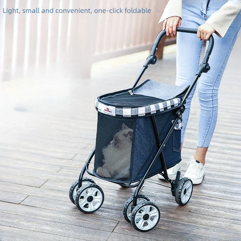 Lightweight Pet Stroller with One Click Folding Adjustable Handle Panoramic Window and Washable 360 Wheel Design
Lightweight Pet Stroller with One Click Folding Adjustable Handle Panoramic Window and Washable 360 Wheel Design