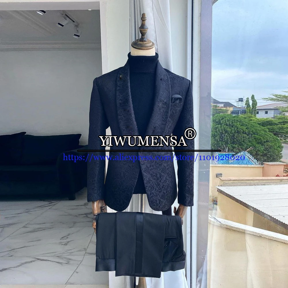 Elegant Men Suit Set Jacquard Satin Blazer+Pants 2 Pieces Groomsman Tuxedos Wedding Party Formal Evening Single Breasted Jacket
Elegant Men Suit Set Jacquard Satin Blazer+Pants 2 Pieces Groomsman Tuxedos Wedding Party Formal Evening Single Breasted Jacket