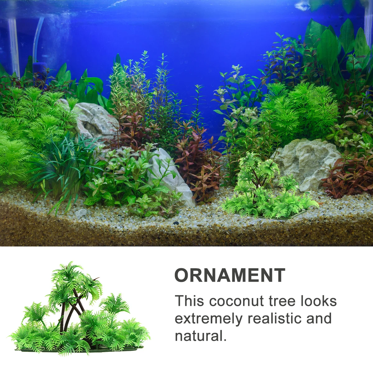 1pc Realistic Artificial Coconut Tree Aquarium Decor Fish Tank Plastic Ornament Simulation Underwater Plants Vivid Greenery
1pc Realistic Artificial Coconut Tree Aquarium Decor Fish Tank Plastic Ornament Simulation Underwater Plants Vivid Greenery