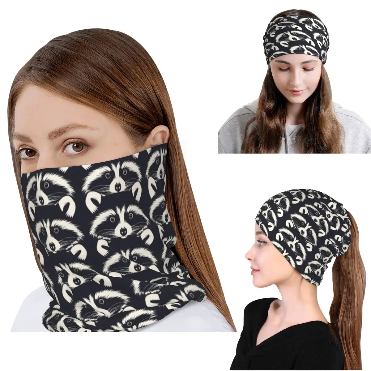 Black And White Raccoon Face Pattern Bandana Neck Gaiter Magic Scarf Warm Cycling Scarf Beanies Hat Unisex Adult Washable
Black And White Raccoon Face Pattern Bandana Neck Gaiter Magic Scarf Warm Cycling Scarf Beanies Hat Unisex Adult Washable