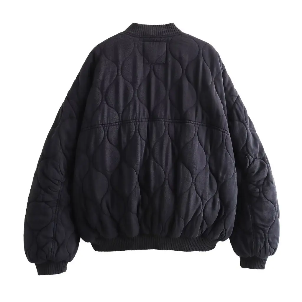 Women's Cotton-Padded Quilted Bomber Jacket Loose European American Style Autumn New Fashion Outerwear Coat 4088246
Women's Cotton-Padded Quilted Bomber Jacket Loose European American Style Autumn New Fashion Outerwear Coat 4088246