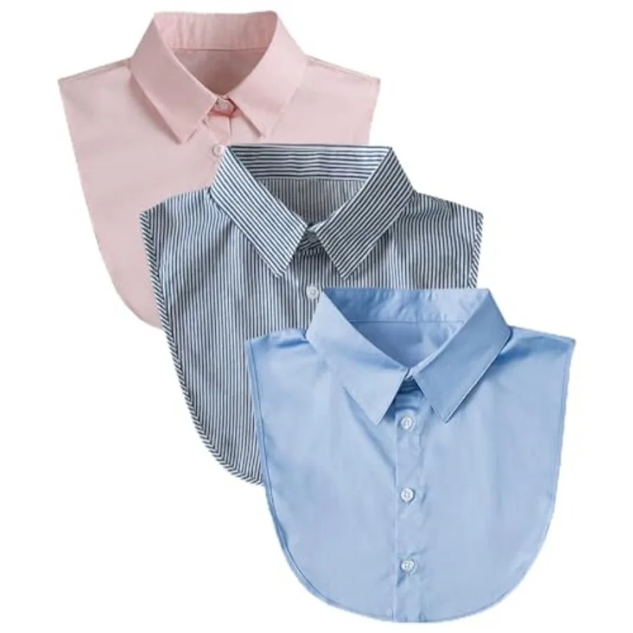GUZOSJO 3 Pack Fake Collar Detacable Dickey Collar alf Sirts Blou Fal Collar Top Women Girls Outfits
GUZOSJO 3 Pack Fake Collar Detacable Dickey Collar alf Sirts Blou Fal Collar Top Women Girls Outfits