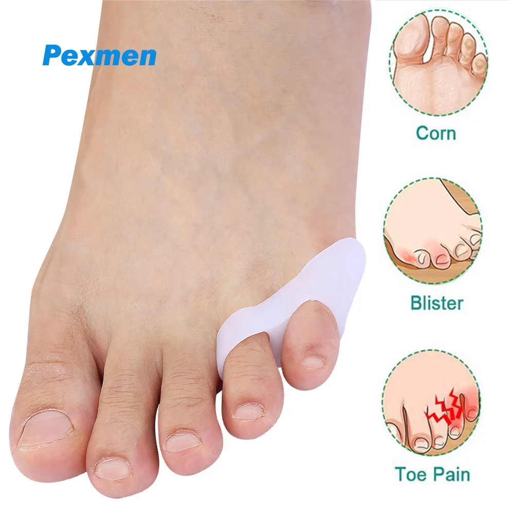 Pexmen 2Pcs Gel Pinky Toe Separator Breathable Little Toe Protector Pain Relief for Blisters Corns Calluses and Overlapping Toes
Pexmen 2Pcs Gel Pinky Toe Separator Breathable Little Toe Protector Pain Relief for Blisters Corns Calluses and Overlapping Toes