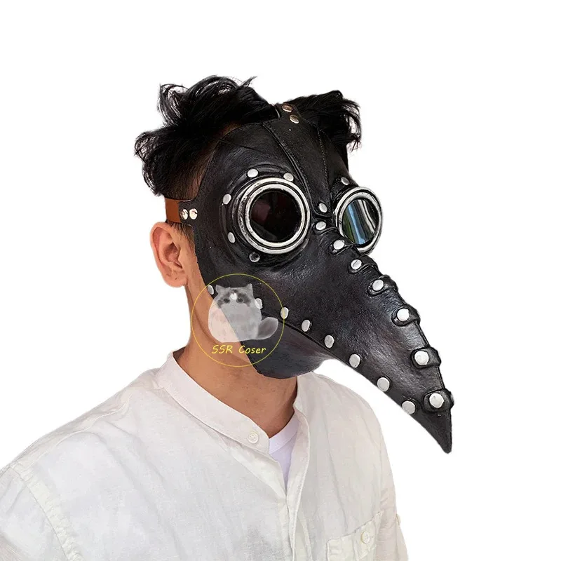 Черный резиновый костюм чумного доктора на Хэллоуин, жуткий стимпанк, газовая латексная маска для лица, реквизит для косплея для взрослых, 8 дюймов,
Черный резиновый костюм чумного доктора на Хэллоуин, жуткий стимпанк, газовая латексная маска для лица, реквизит для косплея для взрослых, 8 дюймов,