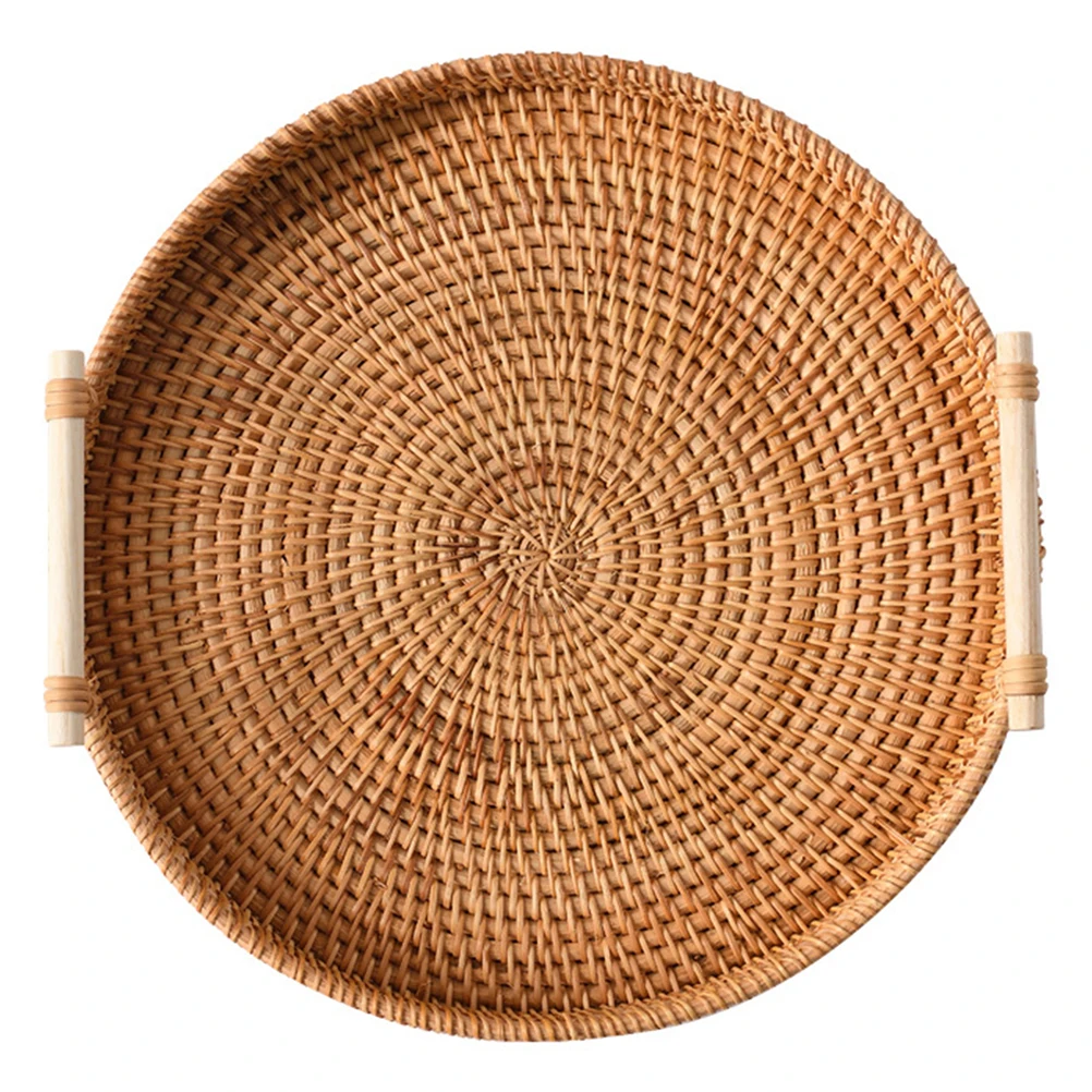 Rattan Tray Handwoven Round 32cm Diameter Bread Fruit Snack Wicker Serving Rattan Platter Basket Platter Storage Kitchen Bar
Rattan Tray Handwoven Round 32cm Diameter Bread Fruit Snack Wicker Serving Rattan Platter Basket Platter Storage Kitchen Bar