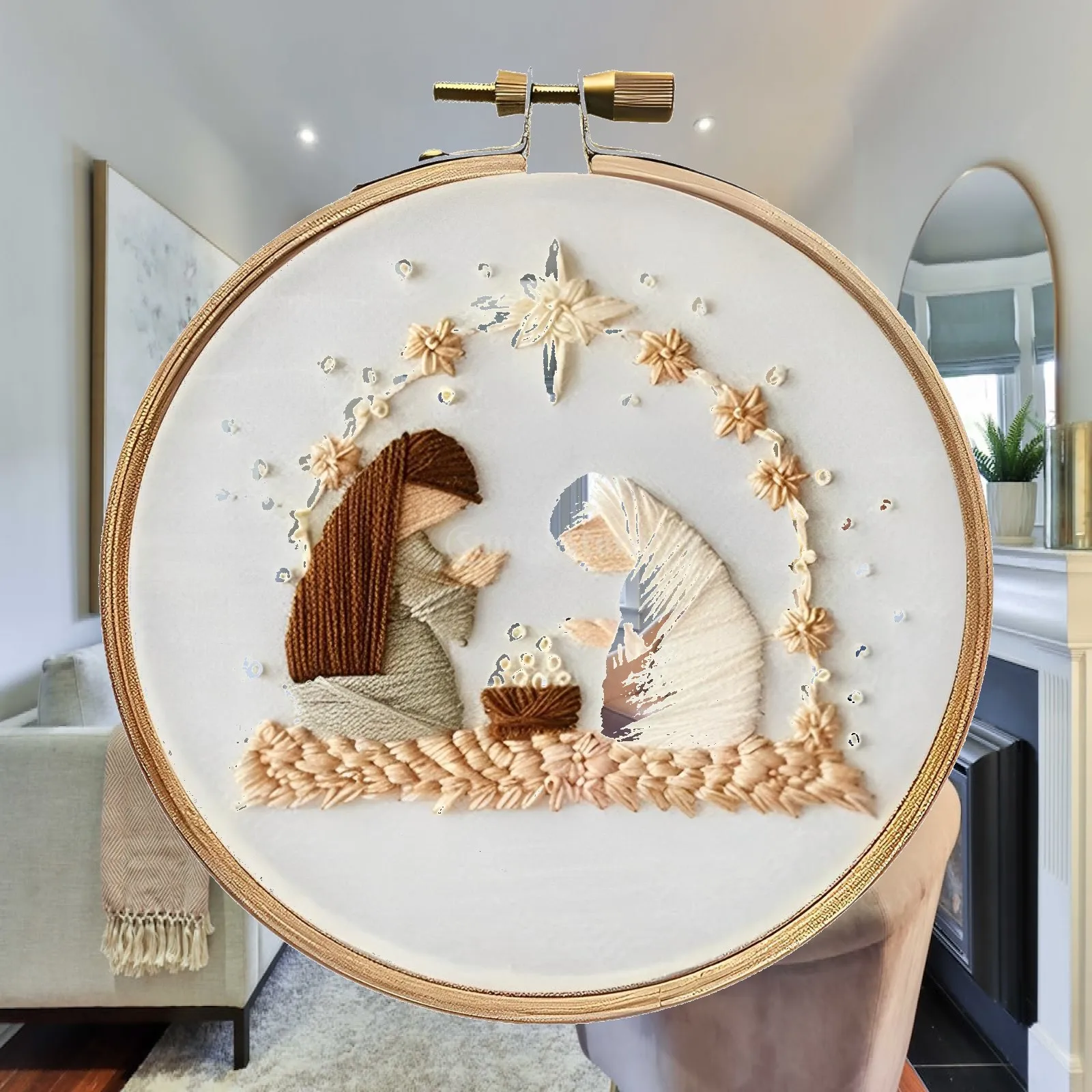 Embroidery Hoop Printed Cross Stitch Set Cotton Christmas Ornaments for Beginners DIY Crafts Festive Home
Embroidery Hoop Printed Cross Stitch Set Cotton Christmas Ornaments for Beginners DIY Crafts Festive Home