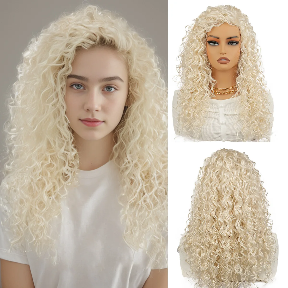 SQRDGQ Synthetic Hair Wigs for Women Cosplay Woman Wigs Kinky Curly White Wig Female High Quality lolita Cosplay Wig Women
SQRDGQ Synthetic Hair Wigs for Women Cosplay Woman Wigs Kinky Curly White Wig Female High Quality lolita Cosplay Wig Women