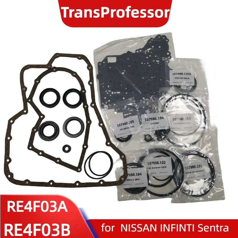 TransProfessor RE4F03A RL4F03A Transmission Overhaul Repair Kit for NISSAN SUNNY INFINTI Sentra, OHK Seals Gaskets
TransProfessor RE4F03A RL4F03A Transmission Overhaul Repair Kit for NISSAN SUNNY INFINTI Sentra, OHK Seals Gaskets