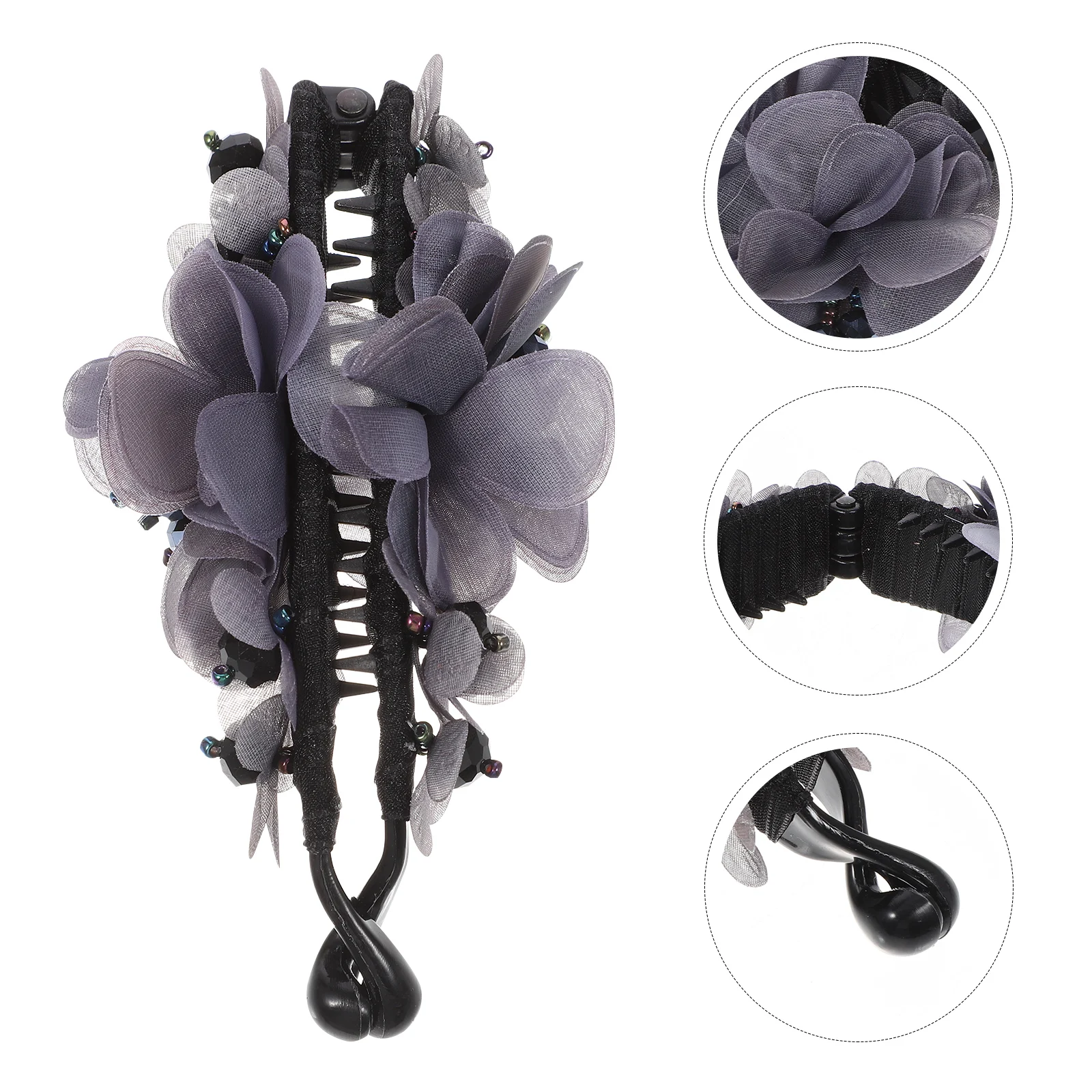 Flower Hair Clips Ponytail Holder Resin Claw Long Hair Updo Banana Decorative Styling Tool Durable Comfortable Women
Flower Hair Clips Ponytail Holder Resin Claw Long Hair Updo Banana Decorative Styling Tool Durable Comfortable Women