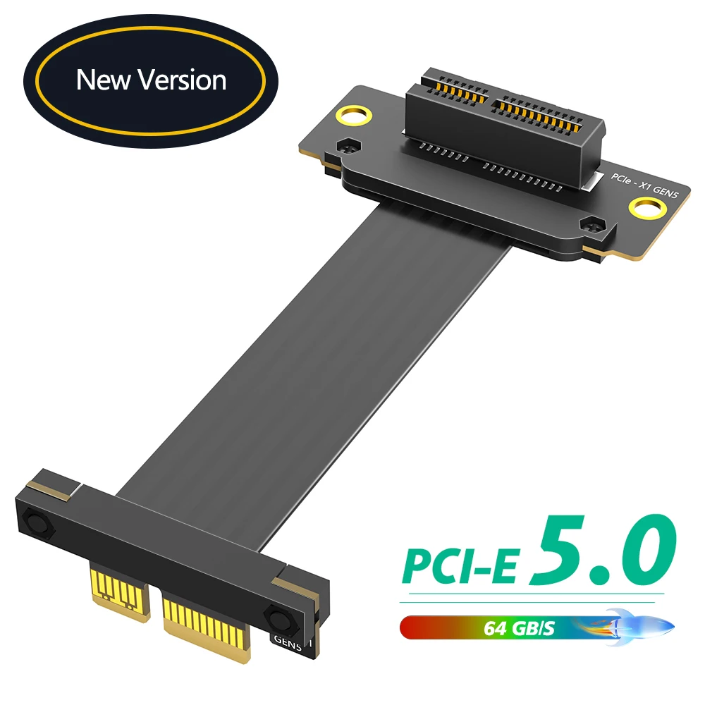 PCI-e PCI Express 5.0 1X Male to Female Extension Adapter Cable ( dual vertical 90 degree direction)
PCI-e PCI Express 5.0 1X Male to Female Extension Adapter Cable ( dual vertical 90 degree direction)