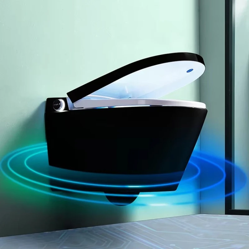 Wall-mounted p-well bathroom bidet, automatic opening, automatic flushing, smart wc set bowl, black wall-mounted smart toilet
Wall-mounted p-well bathroom bidet, automatic opening, automatic flushing, smart wc set bowl, black wall-mounted smart toilet