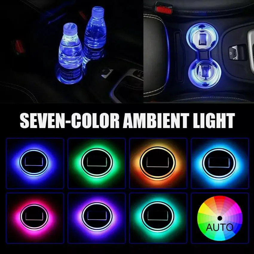 2 PCS LED Car Coasters Compatible 6.8cm With All Car Models With a Cup Holder Position Colorful
2 PCS LED Car Coasters Compatible 6.8cm With All Car Models With a Cup Holder Position Colorful