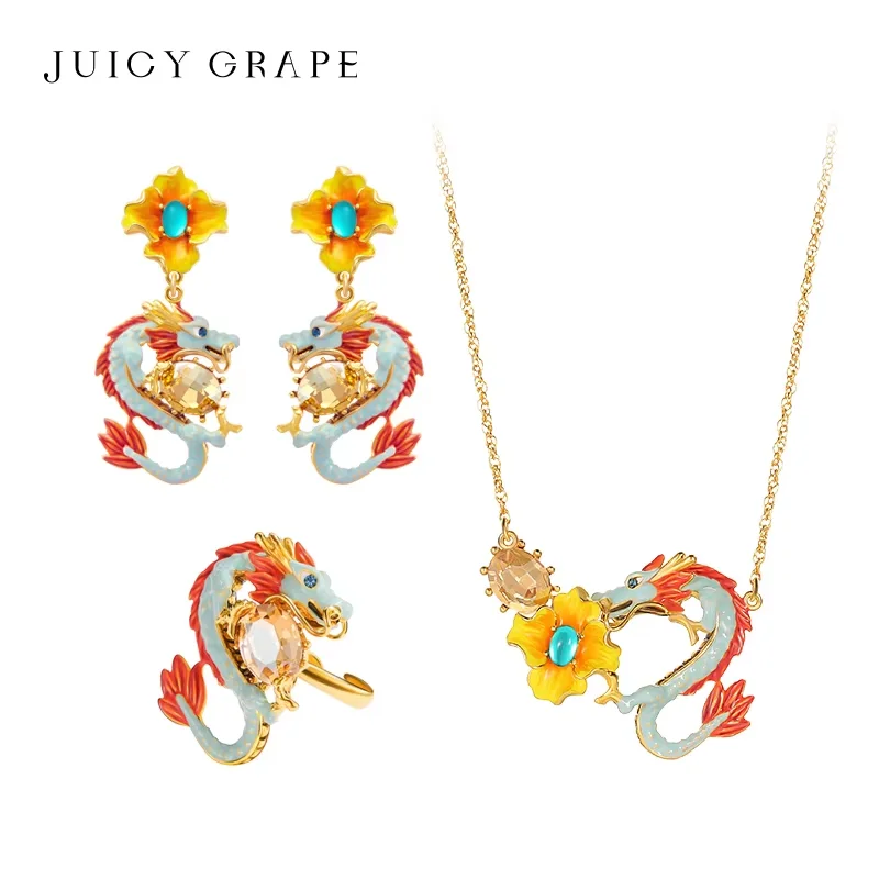 Juicy Grape Loong Earrings 925 Silver Pin For Woman Handmade Enamel Dragon Necklaces Cocktail Ring Unisex Party Colorful Jewelry
Juicy Grape Loong Earrings 925 Silver Pin For Woman Handmade Enamel Dragon Necklaces Cocktail Ring Unisex Party Colorful Jewelry